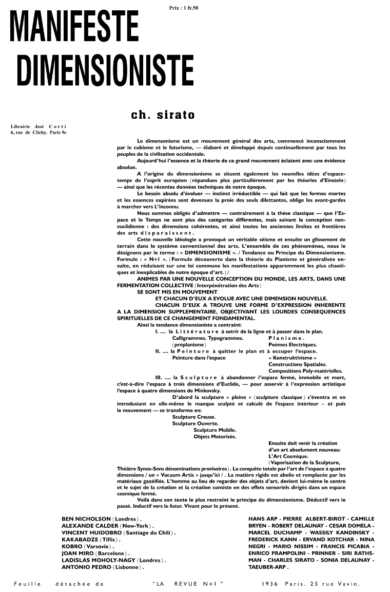 Reproduction-of-the-original-Manifeste-Dimensioniste-Paris-1936-Supplement-of-the